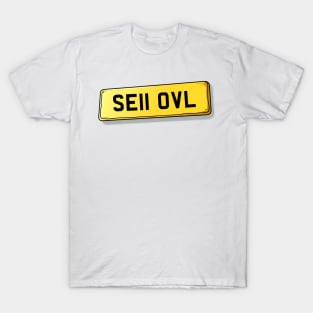 SE11 OVL Oval Number Plate T-Shirt